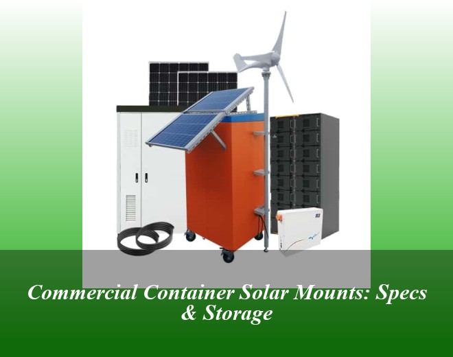 Commercial Container Solar Mounts: Specs & Storage